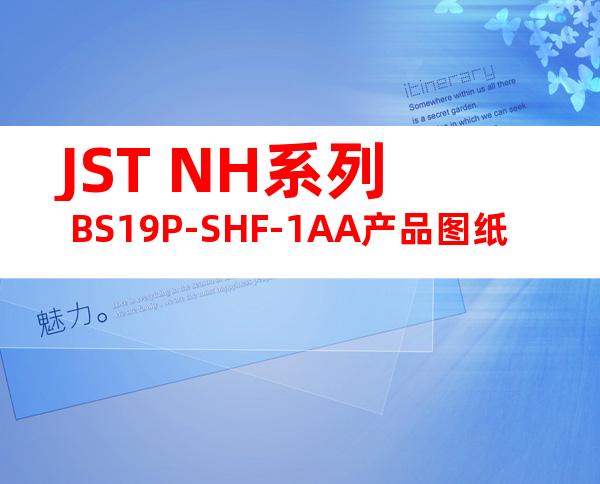 JST NH系列 BS19P-SHF-1AA产品图纸